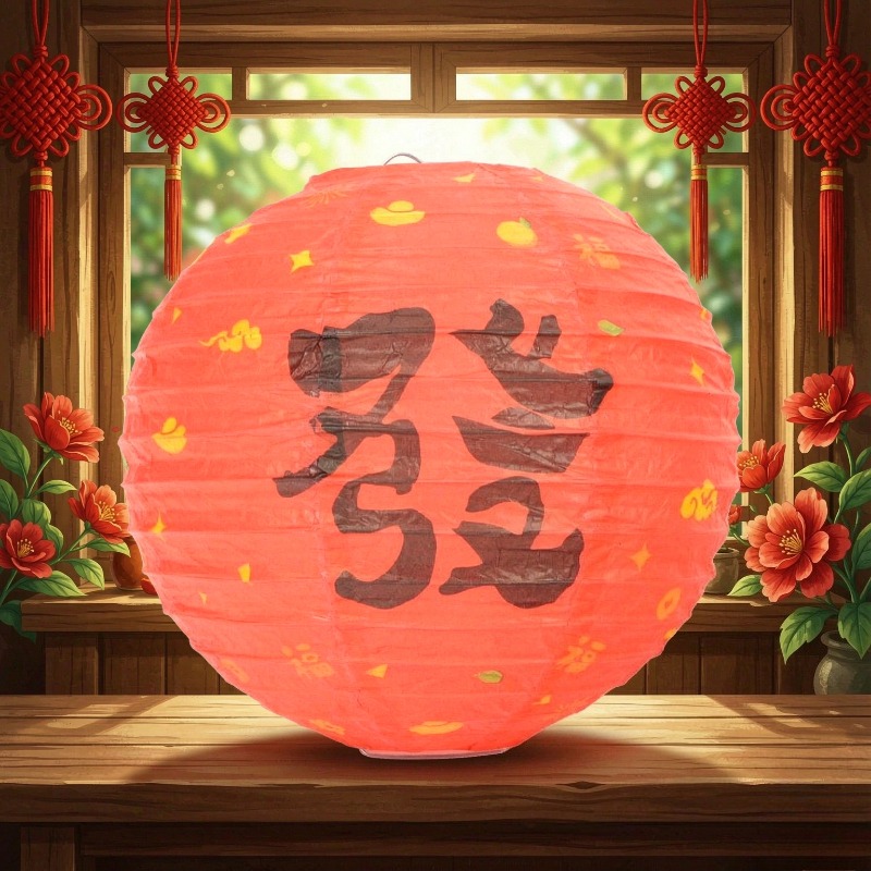 Wedding Decor Supply Store - 2個入り（8インチ/12インチ）中国の旧正月用紙製提灯、折りたたみ式、丸型、吊り下げ式。家庭や店舗、お祭りなどの装飾用品として。
