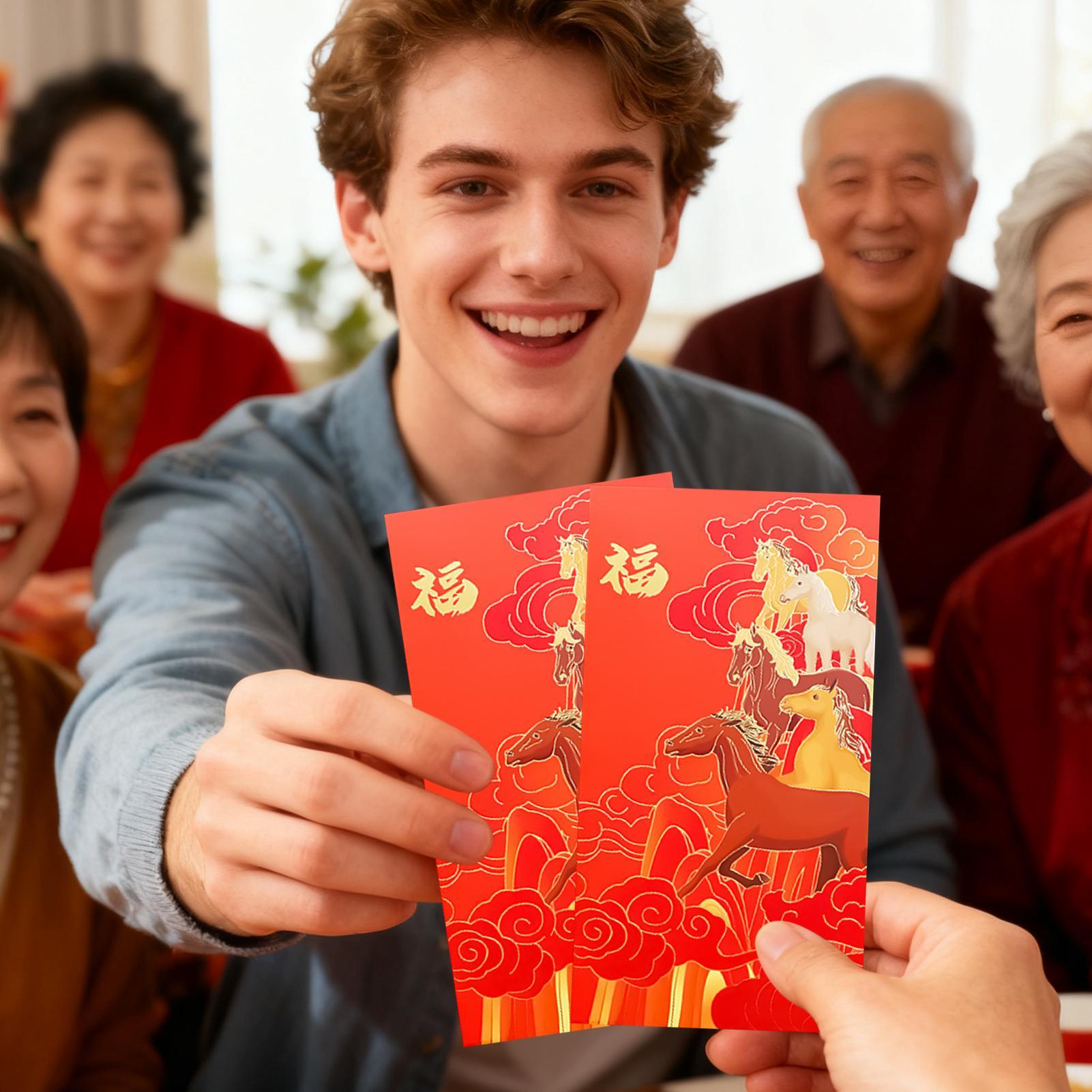 中国の旧正月の赤い封筒、携帯用現金封筒、春節、結婚式、クリス - Wedding Envelopes のレビューと価格